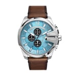 Diesel Men Chronograph Quartz Watch with Leather Strap DZ4657