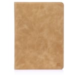 32nd Premium Series - Real Premium Leather Book Folio Case Cover For Apple iPad 9.7" (2017) & iPad 9.7" (2018), Real Leather Flip Design With Built In Stand - Tan