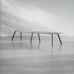 Konferensbord Viggo Standard- Laminat höjd 73 cm, Storlek 420 cm, Bordsskiva Valnöt, Färg underrede Svart