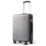 LUGG Valise ABS de 71,1 cm avec serrure d'indentation TSA, poignée de chariot en aluminium, roues pivotantes à 360°, matériau résistant à l'eau et durable, compatible avec les compagnies aériennes (75