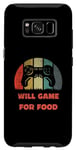 Coque pour Galaxy S8 Will Game for Food Manette de jeu rétro colorée