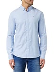 Tommy Hilfiger Men's Tjm Slim Stretch Oxford Shirt T-Shirt, Perfume Blue, S