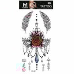 Tillfällig Tatuering 19 x 9cm - Dream catcher Flower