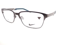 Nike Glasses Frame Satin Gunmetal with Space Blue Men's 55mm Eyeglasses 8213 074