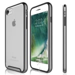 iPhone 7 Case KHOMO Essence Ultra Slim Triple Layer Protection Bumper Case with Anti Scratch Transparent Back and Luxury Colors for New Apple iPhone 7 - Space Grey