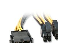 Lindy 33163, 0,4 M, Eps (8-Stift), 8-Stift(4+4) Eps12v, Hane/Hona, Svart, Gul
