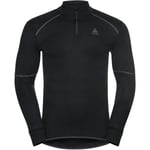 ODLO T-shirt Ml 1/2 Zip X-warm Noir XL 2024 - *prix inclus code XTRA10