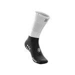 Compressport Mid Compression Socks T4 Unisex 45-48 Vit/Svart - Optimal stöd och komfort för löpare