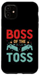 Coque pour iPhone 11 Boss Of The Toss Cornhole Sac poire à lancer de maïs