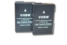 vhbw 2x Batterie compatible avec Nikon D3500, D5100, D5200, D5300 appareil photo digital reflex APRN (950mAh, 7,2V, Li-ion) avec puce d'information
