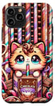 iPhone 11 Pro Kawaii Chocolate Milk Cat - Charming Japanese-Inspired Art Case