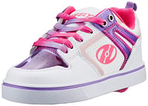 Heelys Women's Motion 2.0 Wheeled Heel Shoe, White/Pink/Lavender, 7 UK