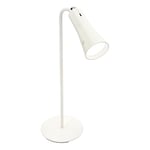 ANSMANN Lampe de bureau 3-en-1 rechargeable (1 pce) – Lampe de bureau sur pied à la tête amovible – Lampe LED blanche, livrée avec support de table, support à pince et support adhésif