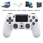 HALASHAO PS4 Controller Camouflage, PS4 Controller for Playstation 4, PS4 Wireless Bluetooth Game Controller Joystick Gmaepad with high precision touchpad,White,Ordinary