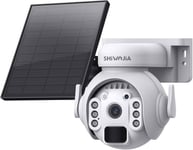 Camera Solaire Exterieur WiFi sans Fil 2K 3MP Caméra IP PTZ sur Batterie et Panneau Solaire Détection Humaine PIR Vision Noc[J1881]