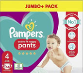 Pampers Baby Nappy Pants Size 4 (6-10 kg / 13-22 lbs), Active Fit, 54 Count