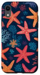 Coque pour iPhone XR Motif étoile de mer et corail