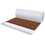 FDM Surmatelas en Mousse à Froid en Coco 120 x 200 cm Dureté H4 Hauteur env. 4 cm Convient aux Personnes allergiques Certifié Öko-Tex Blanc
