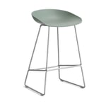 HAY About a Stool 38 Low barstol 2.0 Fall green-rostfritt stålstativ