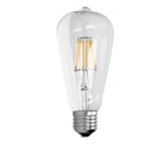ECD-Germany 10x E27 LED-lampa filamentkolv Tappning glödlampor varmvitt ljus 6W