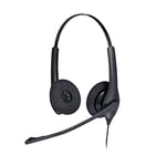 Jabra Biz 1500 USB-A On-Ear Stereo Headset - Corded Headphone with Noise-cancelling Microphone, Control Unit and Volume Spike Protection for Deskphones and Softphones