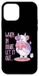 Coque pour iPhone 12 mini When In Doubt Let It Out Funny Farting Cute Cow Pet