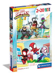 Clementoni - 24794 - Supercolor Puzzle Marvel Spidey and His Amazing Friends - 2x20 pièces - Puzzle Enfants 3 Ans - boîte de 2 Puzzles (20 pièces), Puzzle Dessin animé - fabriqué en Italie