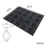 IFMGJK Silicone Bun Bread Forms Non Stick Baking Sheets Perforated Hamburger Molds Muffin Pan Tray (Color : GB024)