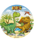 Kakebilde med Dinosaur Motiv