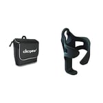 Clicgear Accessory Bag, Black/White, 6" x 3.5" & Cup Holder XL, Black