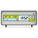 NEWGATE® Futurama Réveil LCD Moderne - Horloge de Chevet - Horloge de cheminée - Horloge de Bureau - Réveil numérique - Accessoires de Chambre - Horloge de Bureau - Affichage 12/24 h (Blanc)