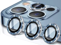 Kamera Beskytter til iPhone 12 Pro Max - Diamant Blå