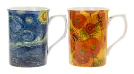 Van Gogh Landskap & Solros - 2-pack muggar i presentkartong