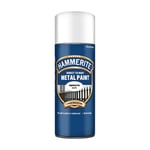 Hammerite Smooth White Metal Paint Direct to Rust Sheen Aerosol 400ML Glossy