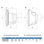 3 x AIRFLOW ICON 30 BATHROOM EXTRACTOR FAN 72687257 240V (Replaces 72591601)