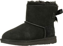 UGG Boy's Unisex Kids Mini Bailey Bow II Classic Boot, Black, 7 UK Child