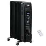 2180W Digital Oil Filled Radiator Portable Electric Heater LED Display Timer