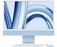 Apple iMac 24" med Retina 4.5K-skärm, Apple M3 8-Core CPU 8-Core GPU, 8 GB, 256 GB SSD - Blå