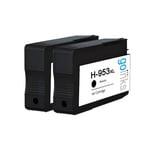 2 Black Ink Cartridges for HP Officejet Pro 7720, 8210, 8715, 8720, 8730