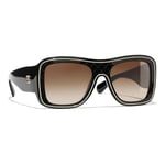 CHANEL Square Sunglasses CH5395 Black/Brown Gradient