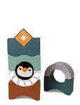 Penguin Stacking Tower Toys Baby Toys Educational Toys Stackable Blocks Multi/patterned Magni Toys