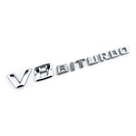 WQSNUB V8 V12 BITURBO Voiture côté Garde-Boue Coffre Lettres Logo Autocollant, pour Mercedes Benz AMG Audi Maserati Ferrari Brabus Turbo ABS
