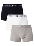 Tommy Hilfiger3 Pack Original Trunks - Grey Heather/White/Desert Sky