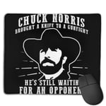 Chuck Norris Bought A Knife to A Gunfight Customized Designs Non-Slip Rubber Base Gaming Mouse Pads for Mac,22cm×18cm， Pc, Computers. Ideal for Working Or Game