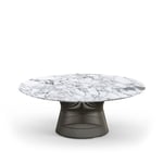 Knoll - Platner Coffee Table, base in bronze metallic, Ø 107 cm, top in white Arabescato marble