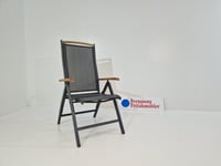 KIWI Pos.stol Alu/teak Antracit