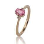 Henrik Ørsnes Design 14 Karat Guld Ring Med Diamanter 0,03 Carat W/si Og Safir 50-40133-4350S