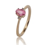Henrik Ørsnes Design 14 karat guld Ring Med Diamanter 0,03 Carat W/SI Og Safir