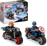 LEGO Marvel Black Widow & Captain America Motorcycles, Avengers Age of... 