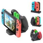 FYOUNG Charging Dock Compatible with Joy Con and Controller for Switch & OLED Model Version, Switch Controller and Console Charger with Type-C Charger Cable